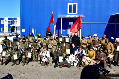 Громко и зрелищно отметили День защитника Отечества в посёлке Мостовском.